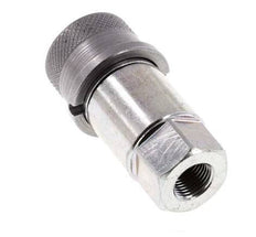 Steel DN 4 Flat Face Hydraulic Socket G 1/8 inch Female Threads D 13.5mm