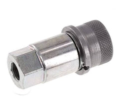 Steel DN 4 Flat Face Hydraulic Socket G 1/8 inch Female Threads D 13.5mm