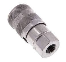 Steel DN 6.3 Flat Face Hydraulic Socket G 1/4 inch Female Threads ISO 16028 D 16.2mm