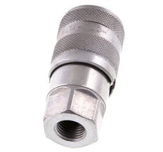 Steel DN 6.3 Flat Face Hydraulic Socket G 1/4 inch Female Threads ISO 16028 D 16.2mm