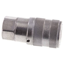 Steel DN 6.3 Flat Face Hydraulic Socket G 1/4 inch Female Threads ISO 16028 D 16.2mm