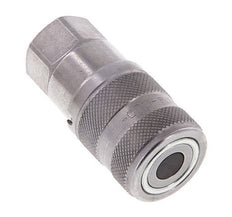 Steel DN 6.3 Flat Face Hydraulic Socket G 1/4 inch Female Threads ISO 16028 D 16.2mm