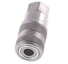 Steel DN 6.3 Flat Face Hydraulic Socket G 1/4 inch Female Threads ISO 16028 D 16.2mm