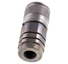 Steel DN 10 Flat Face Hydraulic Socket G 3/8 inch Female Threads ISO 16028 D 19.7mm