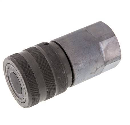 Steel DN 19 Flat Face Hydraulic Socket G 1 inch Female Threads ISO 16028 D 30mm