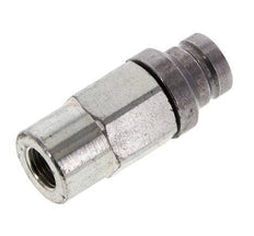 Steel DN 4 Flat Face Hydraulic Plug G 1/8 inch Female Threads D 13.5mm