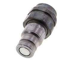 Steel DN 10 Flat Face Hydraulic Plug G 3/8 inch Female Threads ISO 16028 D 19.7mm