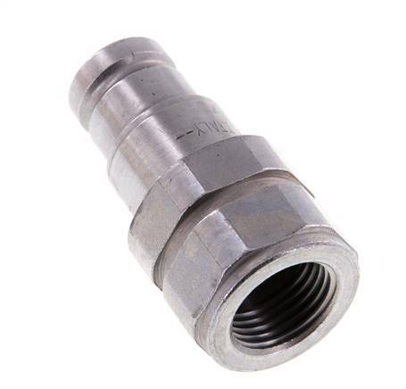 Steel DN 10 Flat Face Hydraulic Plug G 1/2 inch Female Threads ISO 16028 D 19.7mm