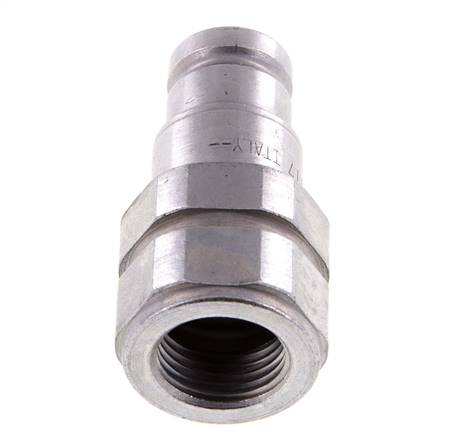 Steel DN 10 Flat Face Hydraulic Plug G 1/2 inch Female Threads ISO 16028 D 19.7mm