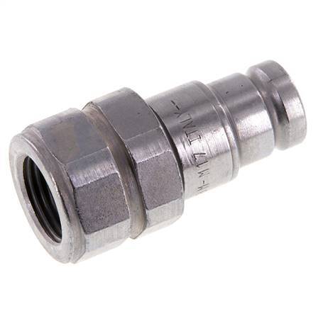 Steel DN 10 Flat Face Hydraulic Plug G 1/2 inch Female Threads ISO 16028 D 19.7mm