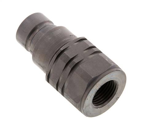 Steel DN 12.5 Flat Face Hydraulic Plug G 1/2 inch Female Threads ISO 16028 D 24.5mm