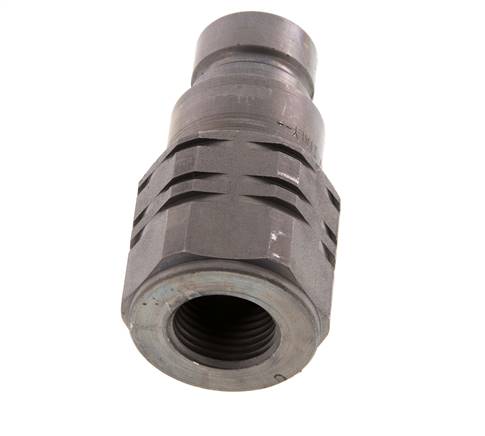 Steel DN 12.5 Flat Face Hydraulic Plug G 1/2 inch Female Threads ISO 16028 D 24.5mm