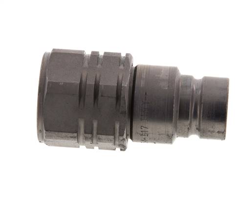 Steel DN 12.5 Flat Face Hydraulic Plug G 1/2 inch Female Threads ISO 16028 D 24.5mm