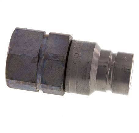 Steel DN 19 Flat Face Hydraulic Plug G 3/4 inch Female Threads ISO 16028 D 30mm