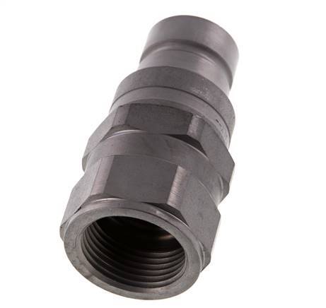 Steel DN 19 Flat Face Hydraulic Plug G 1 inch Female Threads ISO 16028 D 30mm
