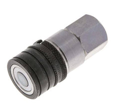 Steel DN 6.3 Flat Face Hydraulic Socket G 1/4 inch Female Threads ISO 16028 CEJN D 16.2mm