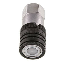 Steel DN 10 Flat Face Hydraulic Socket G 3/8 inch Female Threads ISO 16028 CEJN D 19.7mm