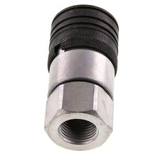 Steel DN 12.5 Flat Face Hydraulic Socket G 1/2 inch Female Threads ISO 16028 CEJN D 24.5mm