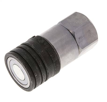 Steel DN 12.5 Flat Face Hydraulic Socket G 3/4 inch Female Threads ISO 16028 CEJN D 24.5mm