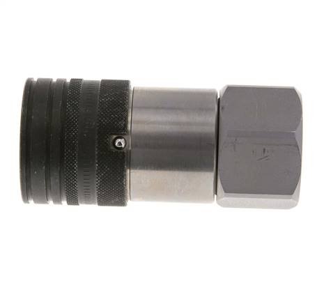 Steel DN 19 Flat Face Hydraulic Socket G 3/4 inch Female Threads ISO 16028 CEJN D 30mm
