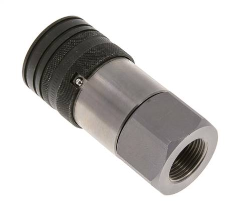 Steel DN 19 Flat Face Hydraulic Socket G 3/4 inch Female Threads ISO 16028 CEJN D 30mm
