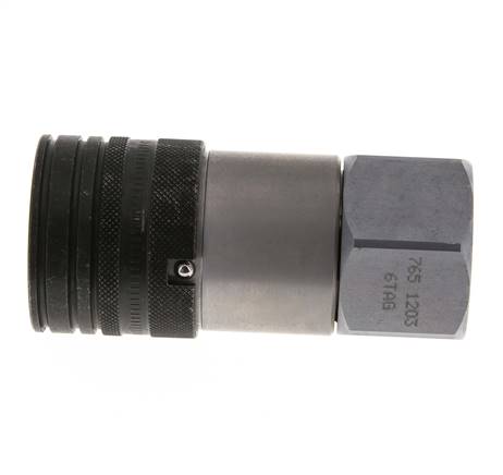 Steel DN 19 Flat Face Hydraulic Socket G 1 inch Female Threads ISO 16028 CEJN D 30mm