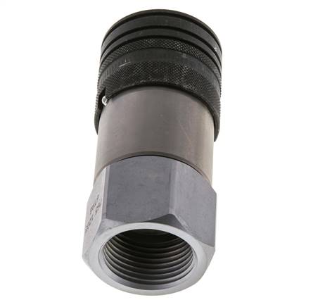 Steel DN 19 Flat Face Hydraulic Socket G 1 inch Female Threads ISO 16028 CEJN D 30mm