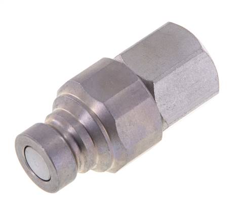 Steel DN 6.3 Flat Face Hydraulic Plug G 1/4 inch Female Threads ISO 16028 CEJN D 16.2mm