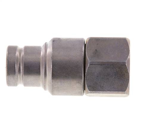 Steel DN 10 Flat Face Hydraulic Plug G 1/2 inch Female Threads ISO 16028 CEJN D 19.7mm
