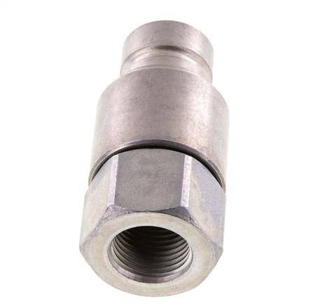 Steel DN 12.5 Flat Face Hydraulic Plug G 1/2 inch Female Threads ISO 16028 CEJN D 24.5mm