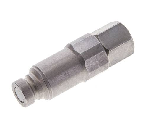 Steel DN 6.3 Flat Face Hydraulic Plug G 1/4 inch Female Threads ISO 16028 CEJN Pressure Eliminator D 16.2mm
