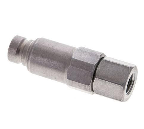 Steel DN 6.3 Flat Face Hydraulic Plug G 1/4 inch Female Threads ISO 16028 CEJN Pressure Eliminator D 16.2mm
