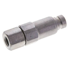 Steel DN 6.3 Flat Face Hydraulic Plug G 1/4 inch Female Threads ISO 16028 CEJN Pressure Eliminator D 16.2mm