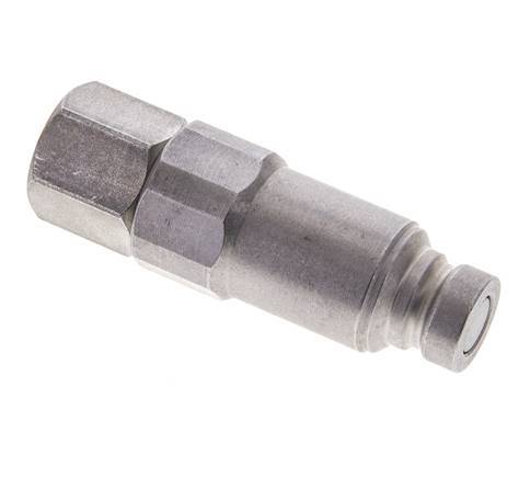 Steel DN 6.3 Flat Face Hydraulic Plug G 1/4 inch Female Threads ISO 16028 CEJN Pressure Eliminator D 16.2mm
