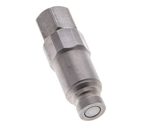 Steel DN 6.3 Flat Face Hydraulic Plug G 1/4 inch Female Threads ISO 16028 CEJN Pressure Eliminator D 16.2mm
