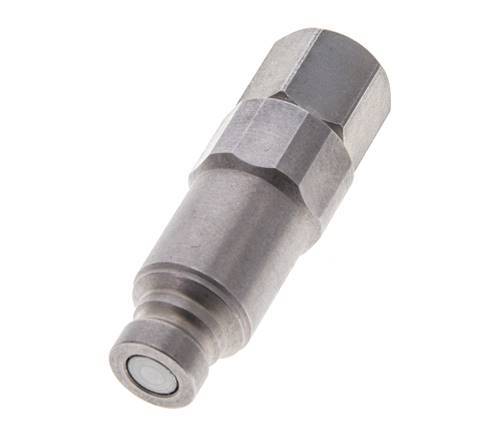 Steel DN 6.3 Flat Face Hydraulic Plug G 1/4 inch Female Threads ISO 16028 CEJN Pressure Eliminator D 16.2mm