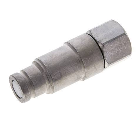 Steel DN 10 Flat Face Hydraulic Plug G 1/2 inch Female Threads ISO 16028 CEJN Pressure Eliminator D 19.7mm