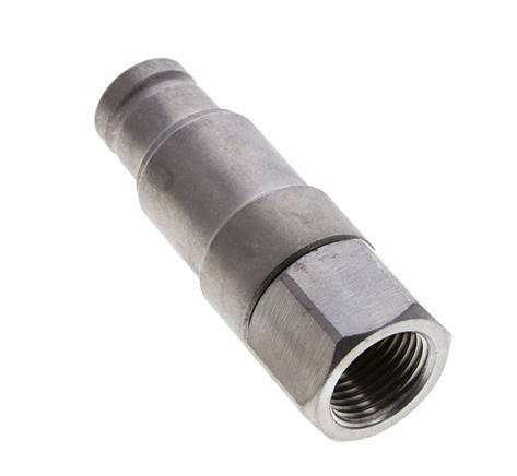 Steel DN 10 Flat Face Hydraulic Plug G 1/2 inch Female Threads ISO 16028 CEJN Pressure Eliminator D 19.7mm