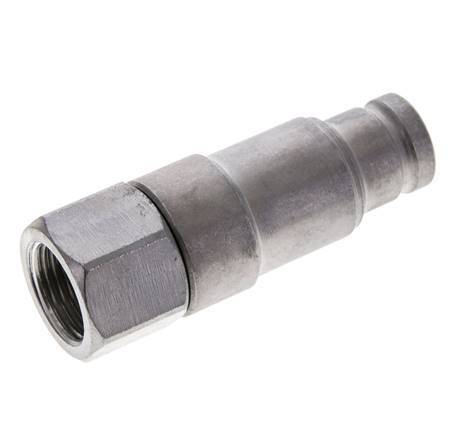 Steel DN 10 Flat Face Hydraulic Plug G 1/2 inch Female Threads ISO 16028 CEJN Pressure Eliminator D 19.7mm