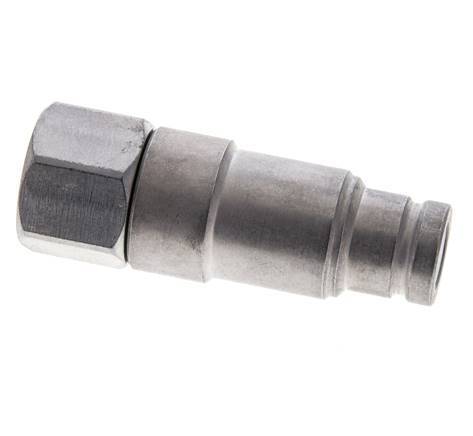 Steel DN 10 Flat Face Hydraulic Plug G 1/2 inch Female Threads ISO 16028 CEJN Pressure Eliminator D 19.7mm