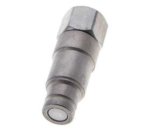Steel DN 10 Flat Face Hydraulic Plug G 1/2 inch Female Threads ISO 16028 CEJN Pressure Eliminator D 19.7mm