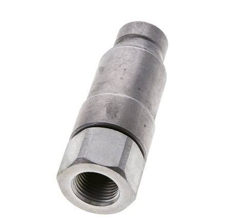 Steel DN 12.5 Flat Face Hydraulic Plug G 1/2 inch Female Threads ISO 16028 CEJN Pressure Eliminator D 24.5mm