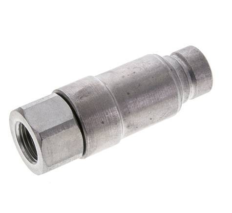 Steel DN 12.5 Flat Face Hydraulic Plug G 1/2 inch Female Threads ISO 16028 CEJN Pressure Eliminator D 24.5mm