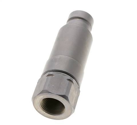 Steel DN 19 Flat Face Hydraulic Plug G 3/4 inch Female Threads ISO 16028 CEJN Pressure Eliminator D 30mm