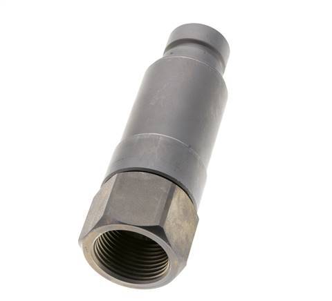 Steel DN 19 Flat Face Hydraulic Plug G 1 inch Female Threads ISO 16028 CEJN Pressure Eliminator D 30mm