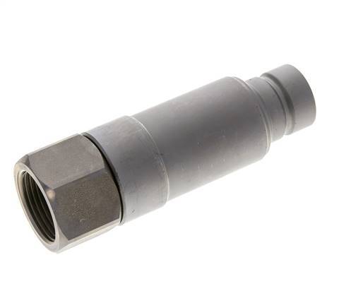 Steel DN 19 Flat Face Hydraulic Plug G 1 inch Female Threads ISO 16028 CEJN Pressure Eliminator D 30mm