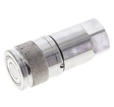 Stainless Steel DN 10 Flat Face Hydraulic Socket G 1/2 inch Female Threads ISO 16028 D 19.7mm