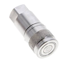 Stainless Steel DN 10 Flat Face Hydraulic Socket G 1/2 inch Female Threads ISO 16028 D 19.7mm