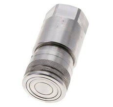 Stainless Steel DN 12 Flat Face Hydraulic Socket G 3/4 inch Female Threads ISO 16028 D 24.5mm