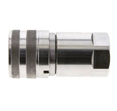 Stainless Steel DN 16 Flat Face Hydraulic Socket G 1 inch Female Threads ISO 16028 D 30mm